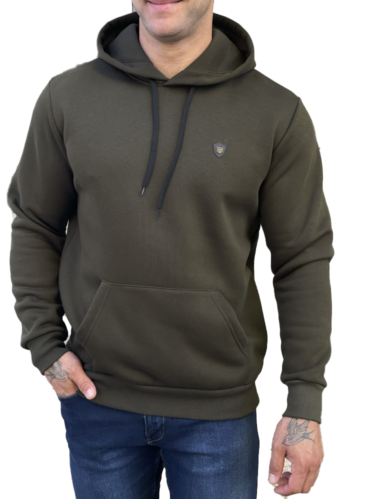 Everbest Ανδρικό Plus Size χακί φούτερ με κουκούλα 251003X φωτογραφία